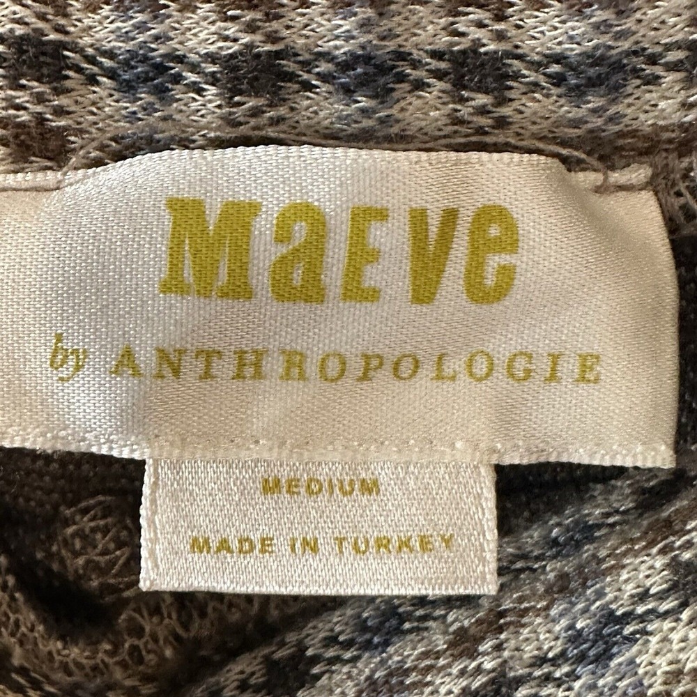 Anthropologie Maeve Bettie Sequin Tuxedo Trousers Pull On Drawstring Sz M *READ* - Picture 12 of 16